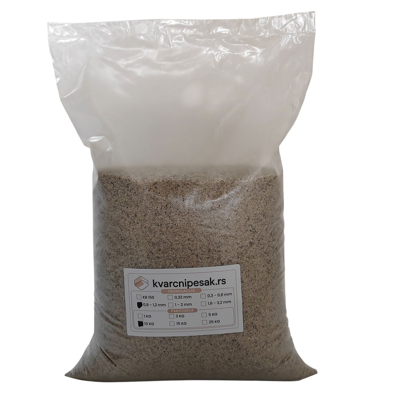 Pesak za peskarenje (od 0.8mm do 1.2mm) - pakovanje od 10kg