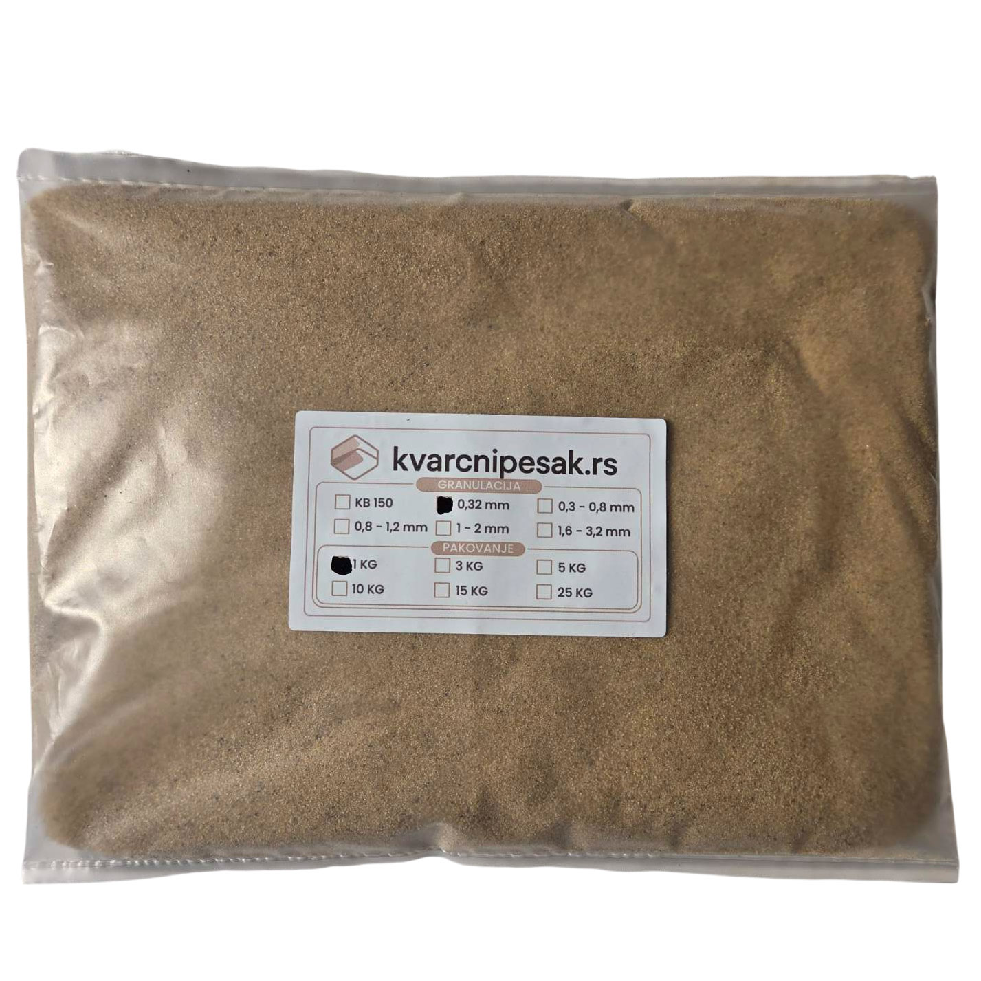 Pesak za peskarenje (0,32 mm) - pakovanje od 1kg