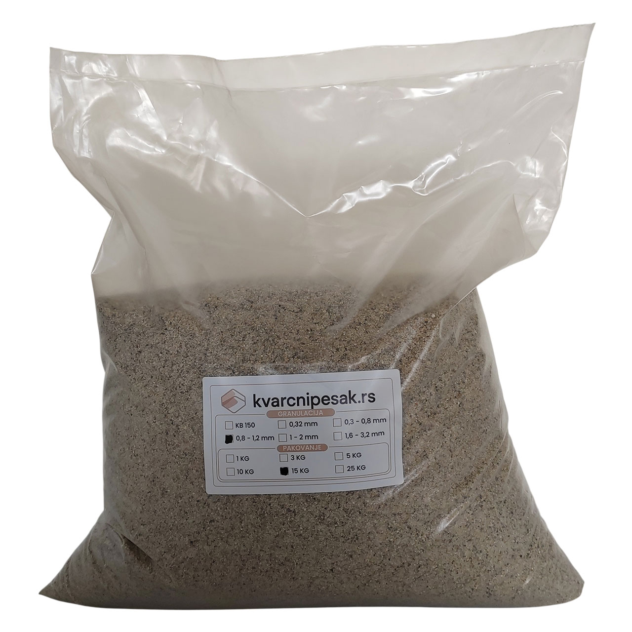Pesak za peskarenje (od 0.8mm do 1.2mm) - pakovanje od 15kg