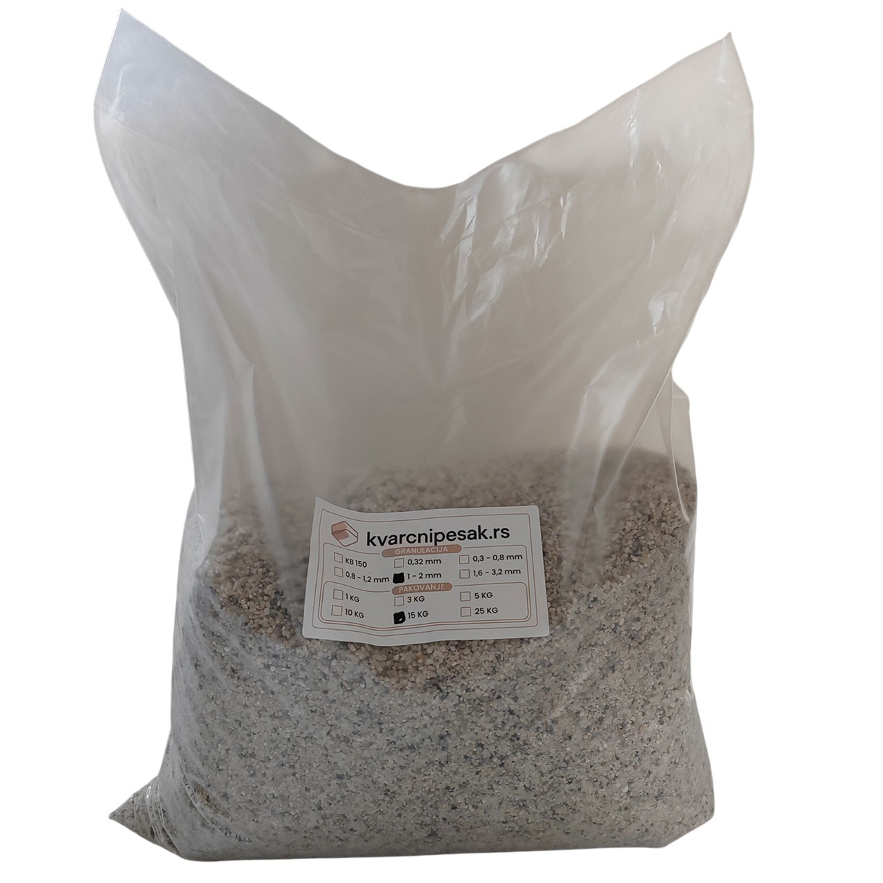 Pesak za peskarenje (od 1mm do 2mm) - pakovanje od 15kg