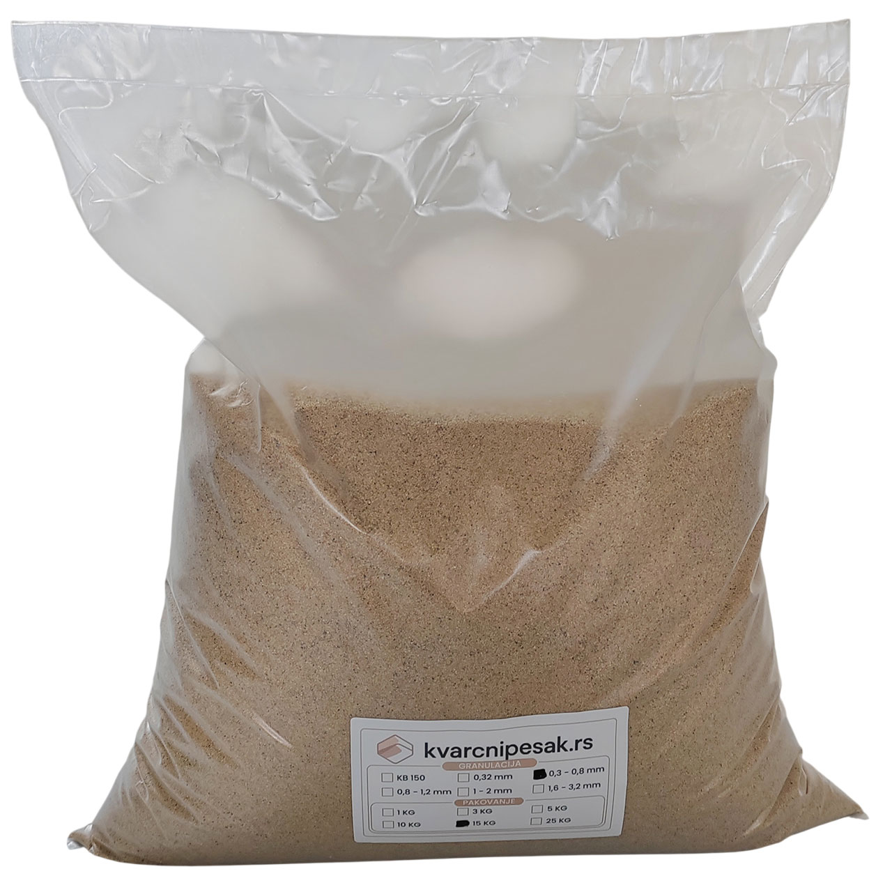 Pesak za peskarenje pakovanje od 15 kg