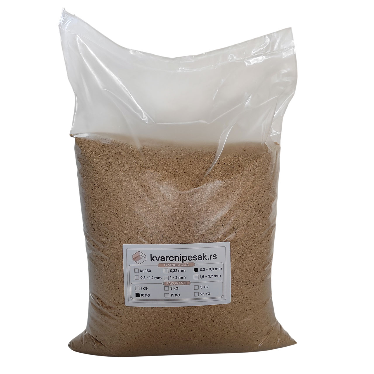 Pesak za peskarenje (od 0.3mm do 0.8mm) - pakovanje od 10kg