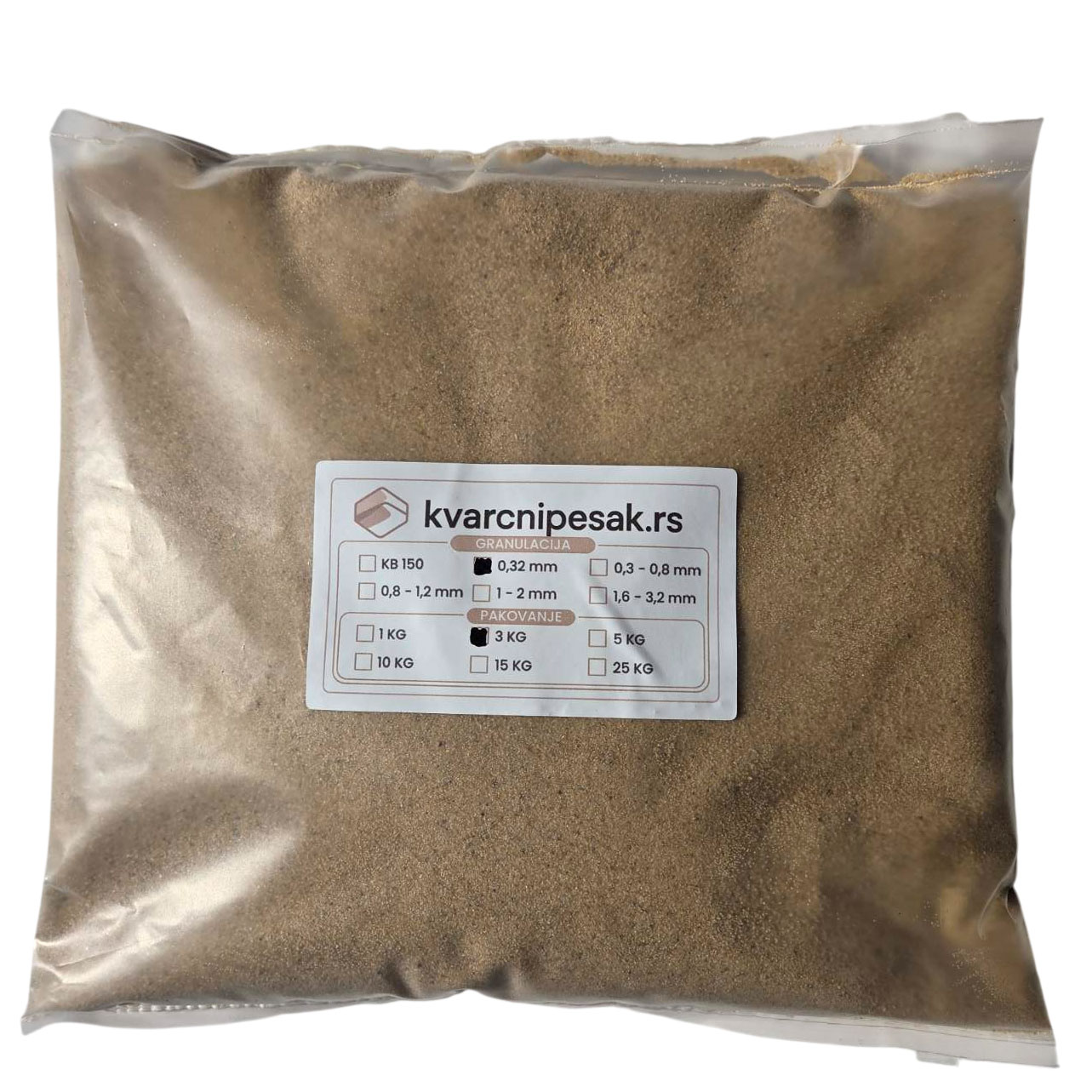 Pesak za peskarenje (0,32 mm) - pakovanje od 3kg