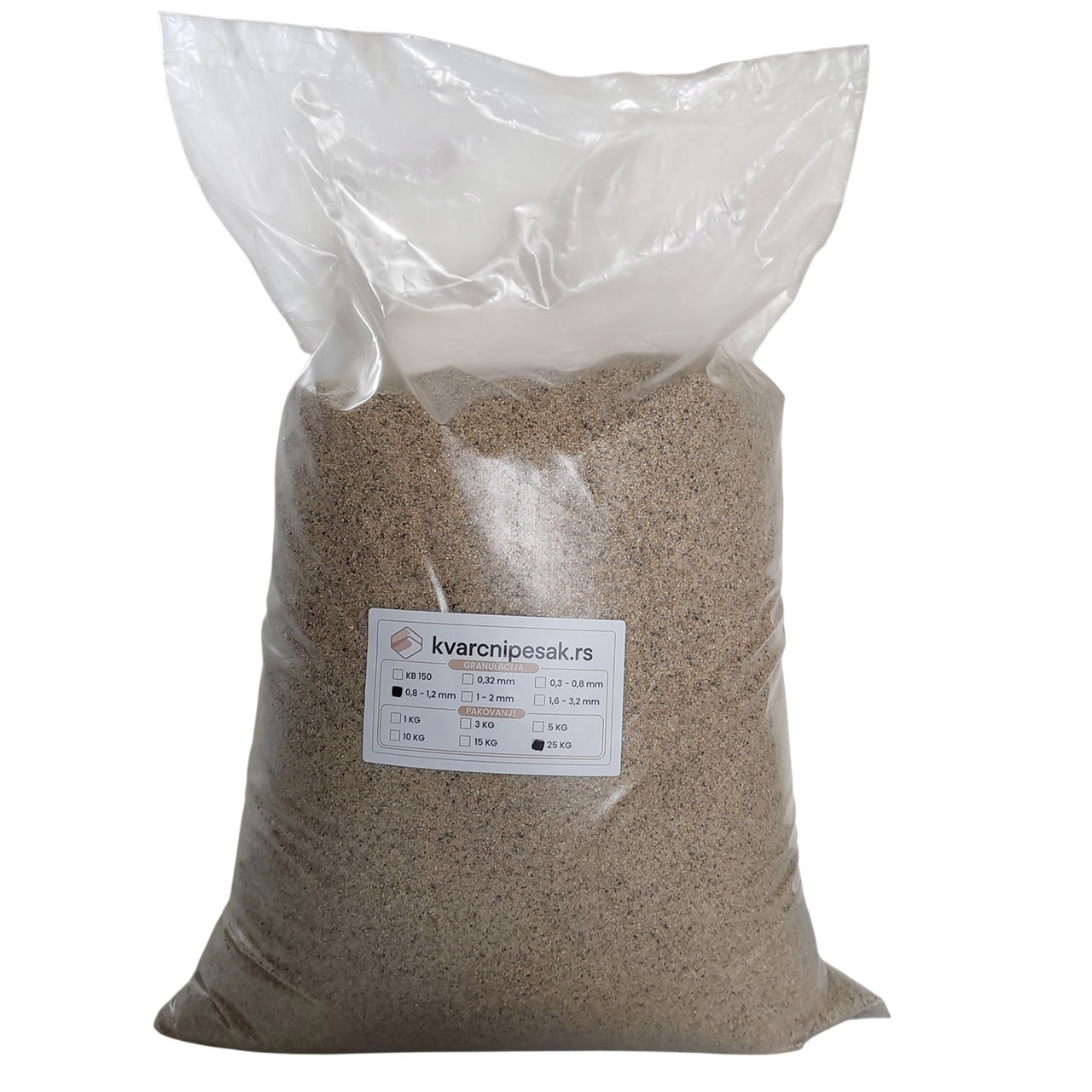Pesak za peskarenje (od 0.8mm do 1.2mm) - pakovanje od 25kg