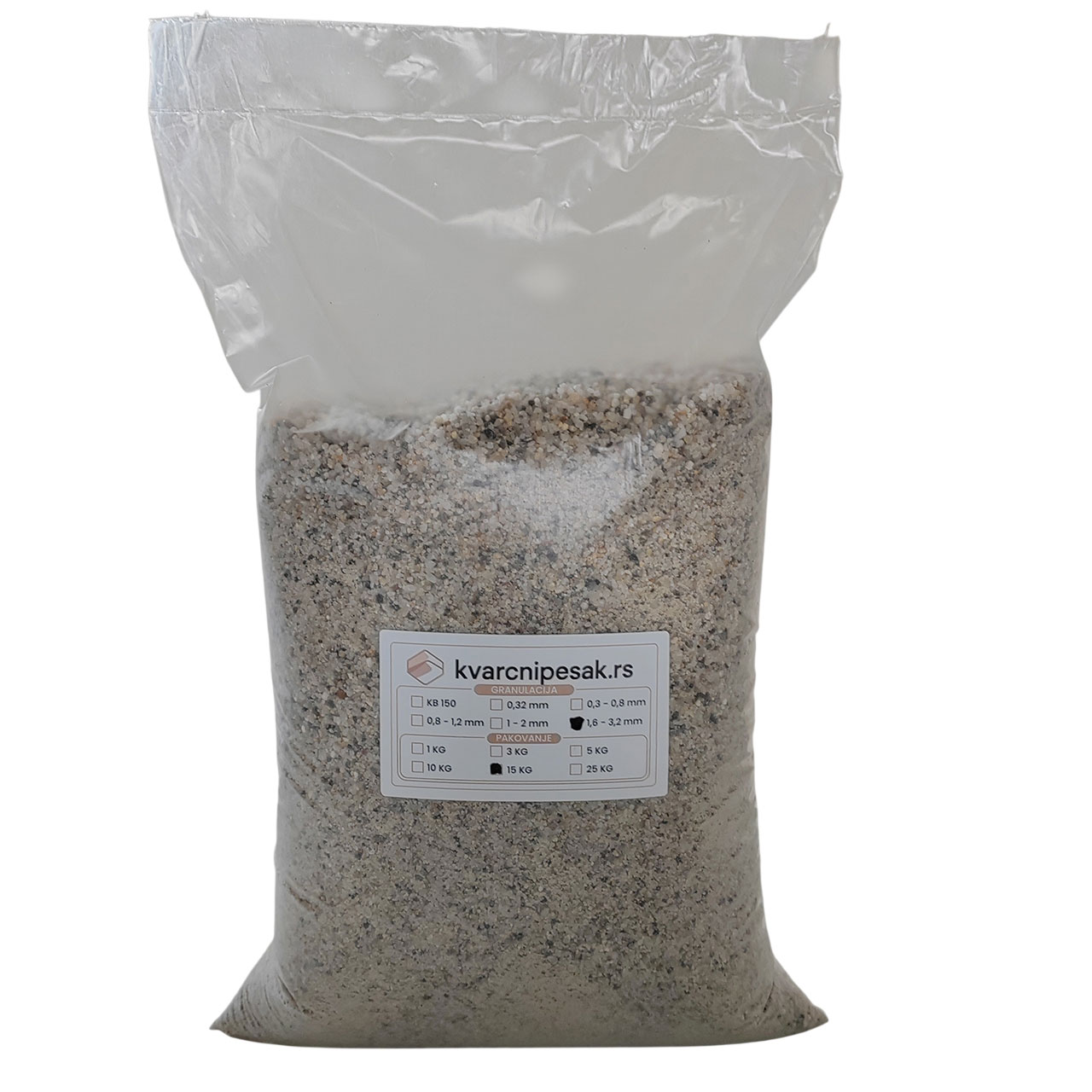 Pesak za peskarenje (od 1.6mm do 3.2mm) - pakovanje od 15kg