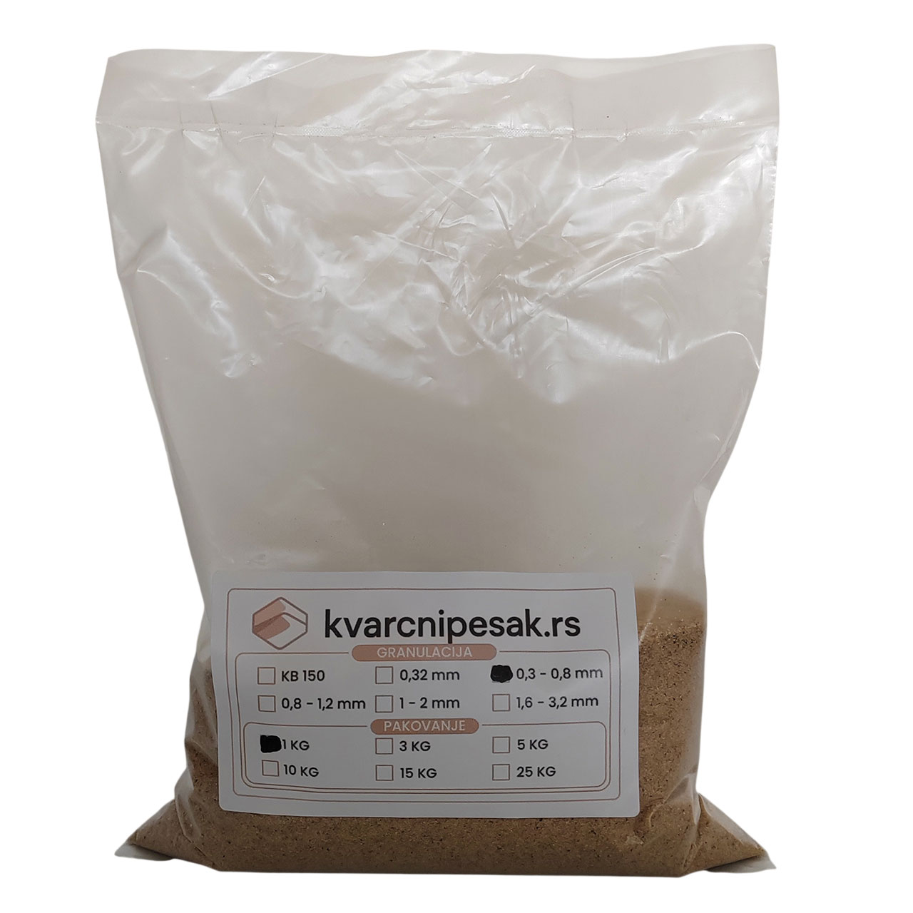 Pesak za peskarenje (od 0.3mm do 0.8mm) - pakovanje od 1kg