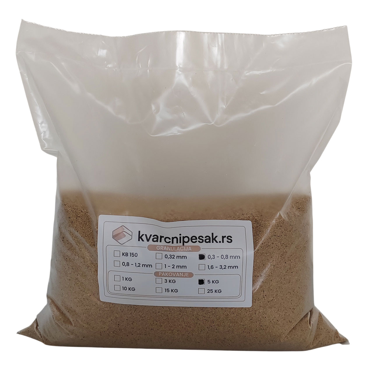 Pesak za peskarenje (od 0.3mm do 0.8mm) - pakovanje od 5kg