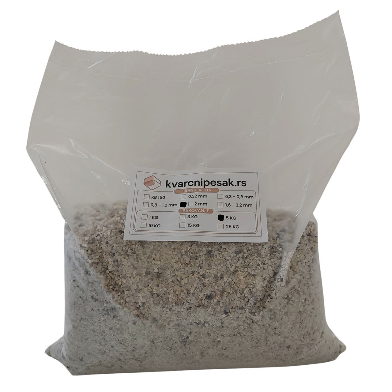 Pesak za peskarenje (od 1mm do 2mm) - pakovanje od 5kg