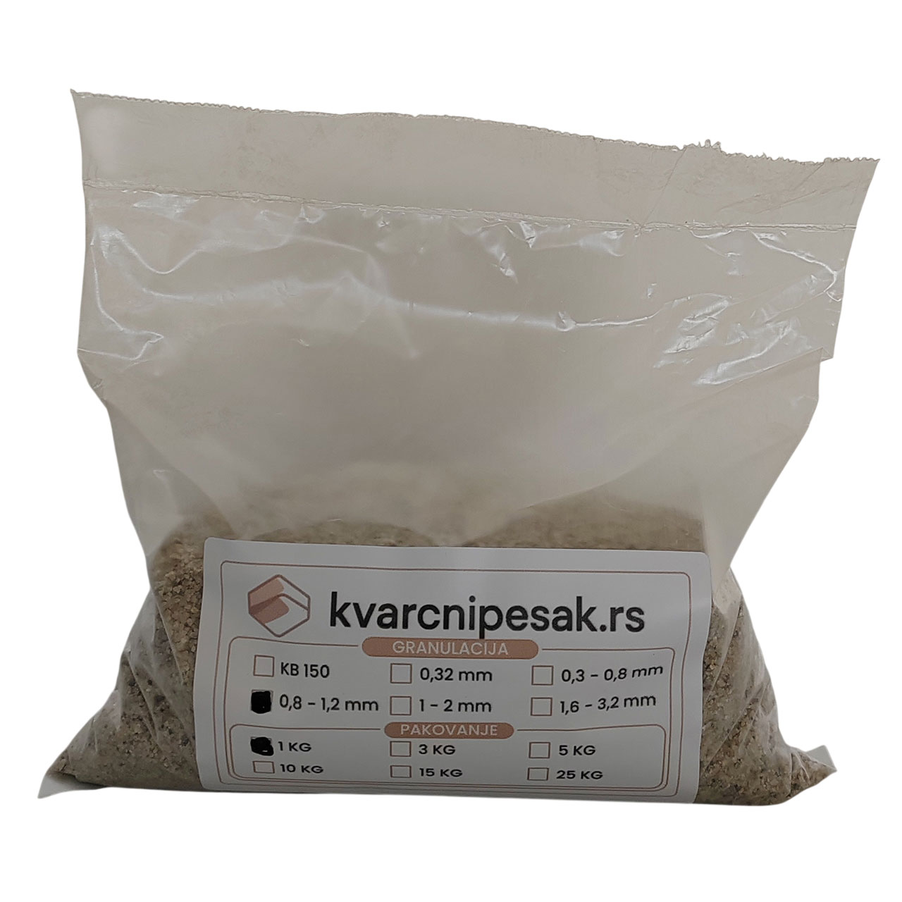 Pesak za peskarenje (od 0.8mm do 1.2mm) - pakovanje od 1kg