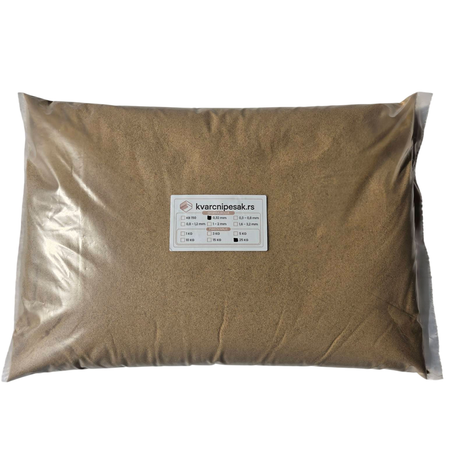 Pesak za peskarenje (0,32 mm) - pakovanje od 25kg