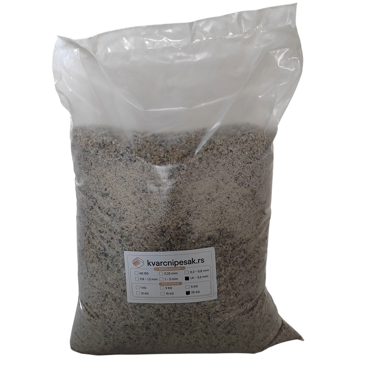 Pesak za peskarenje (od 1.6mm do 3.2mm) - pakovanje od 25kg