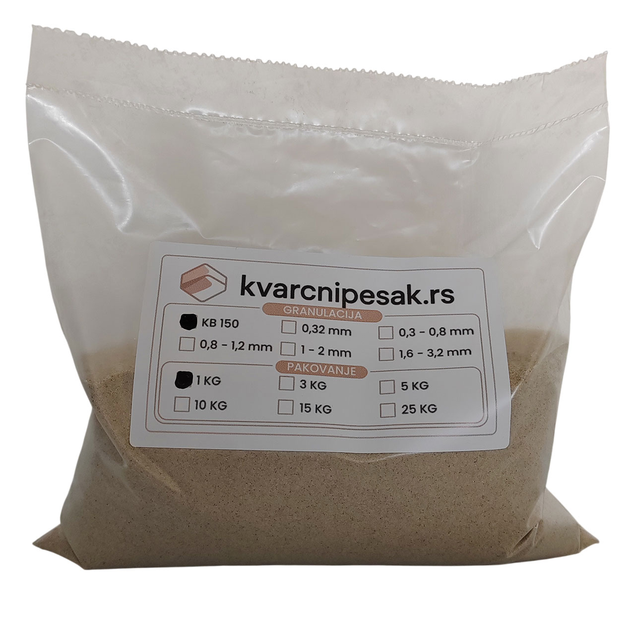 Fini pesak za peskarenje (150 mikrona) - pakovanje od 1kg