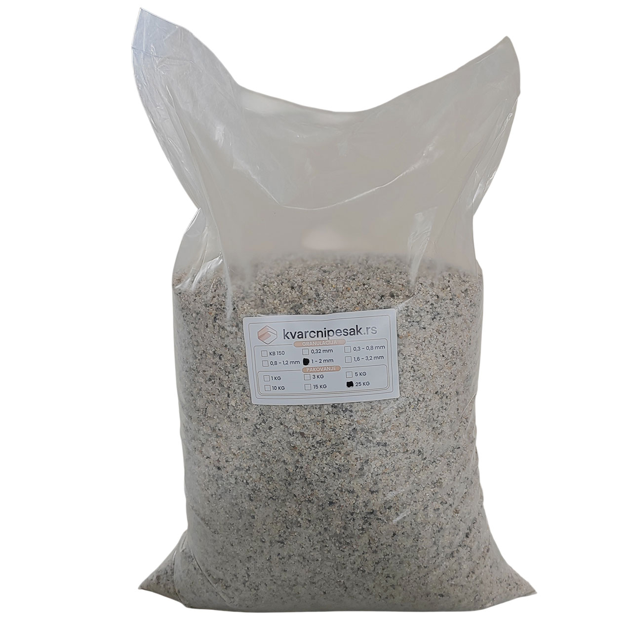 Pesak za peskarenje (od 1mm do 2mm) - pakovanje od 25kg