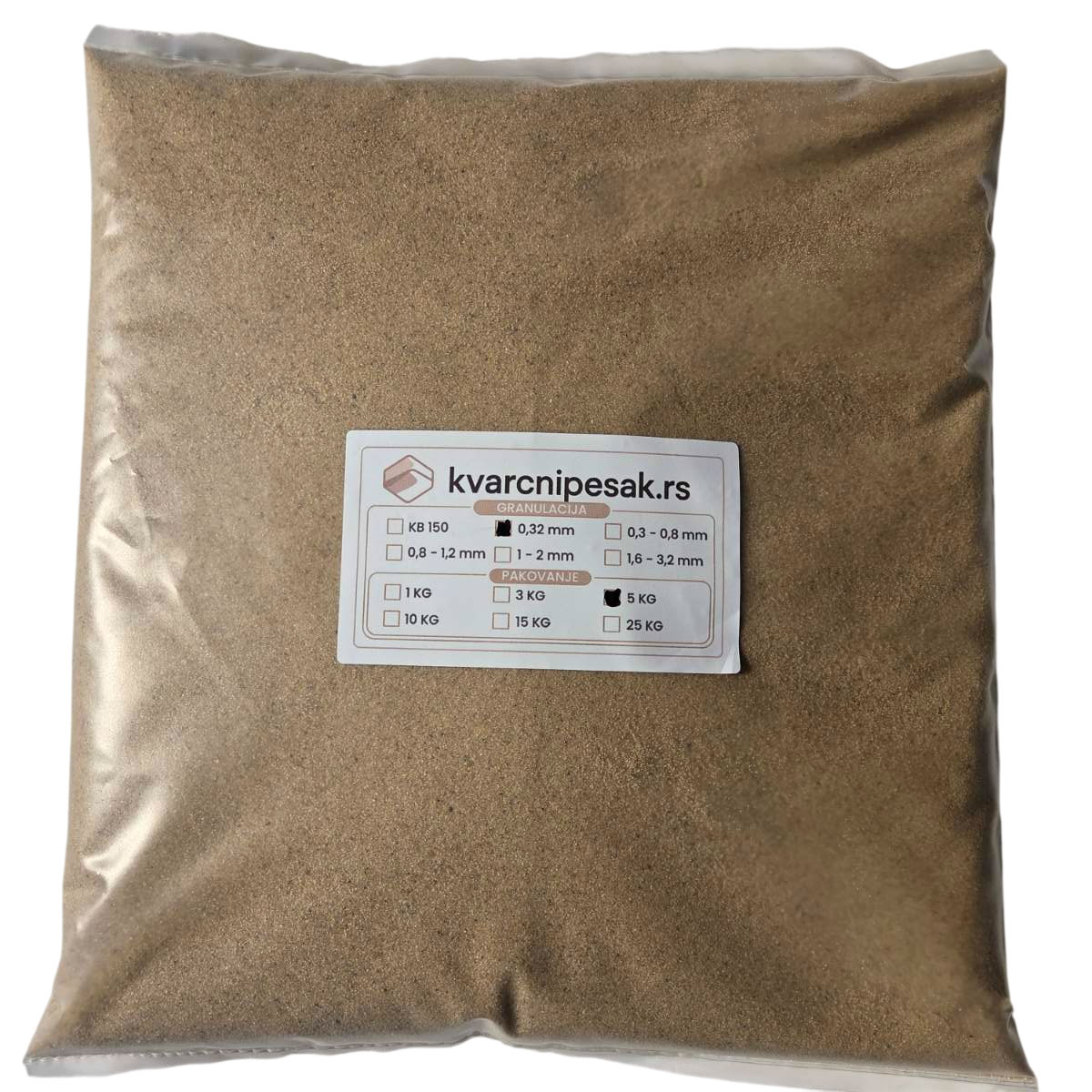 Pesak za peskarenje (0,32 mm) - pakovanje od 5kg